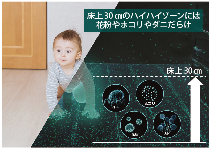 ハイハイゾーンからハウスダストを除く